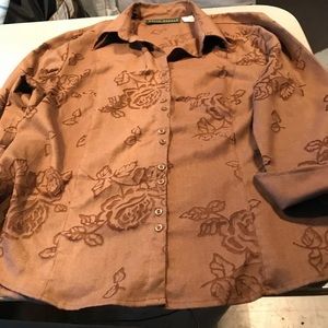 XL Harve Bernard Flowered Blouse